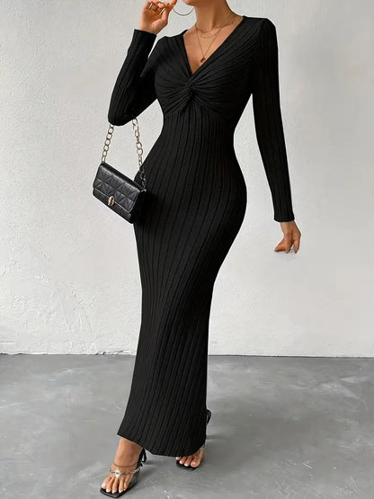 Louisa – Abito maxi lavorato a maglia sexy