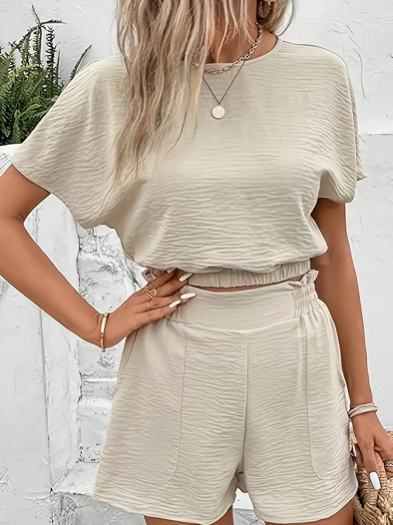 Aminna – Completo elegante composto da top e pantaloncini