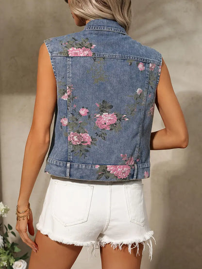 Bathsheba – Gilet in denim di cotone senza maniche