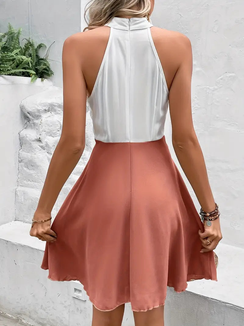 Shante – Abito senza maniche in pizzo con scollo all'americana