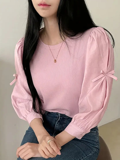 Zafryne – Blusa elegante con maniche a sbuffo