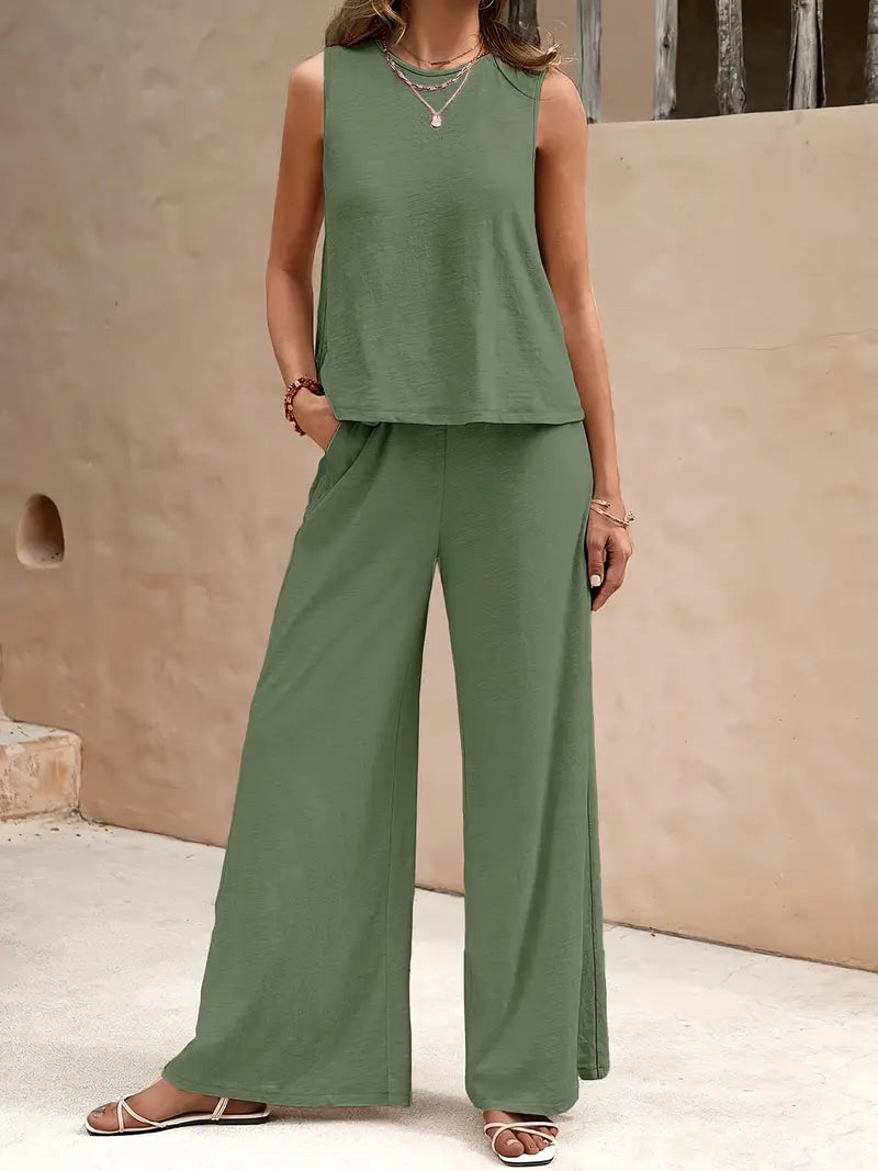 Remy – Elegante completo composto da top senza maniche e pantaloni