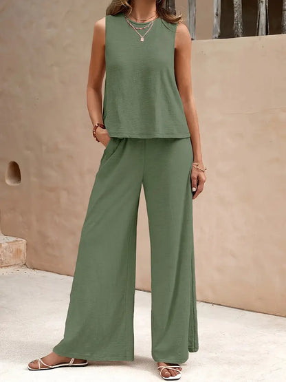 Remy – Elegante completo composto da top senza maniche e pantaloni