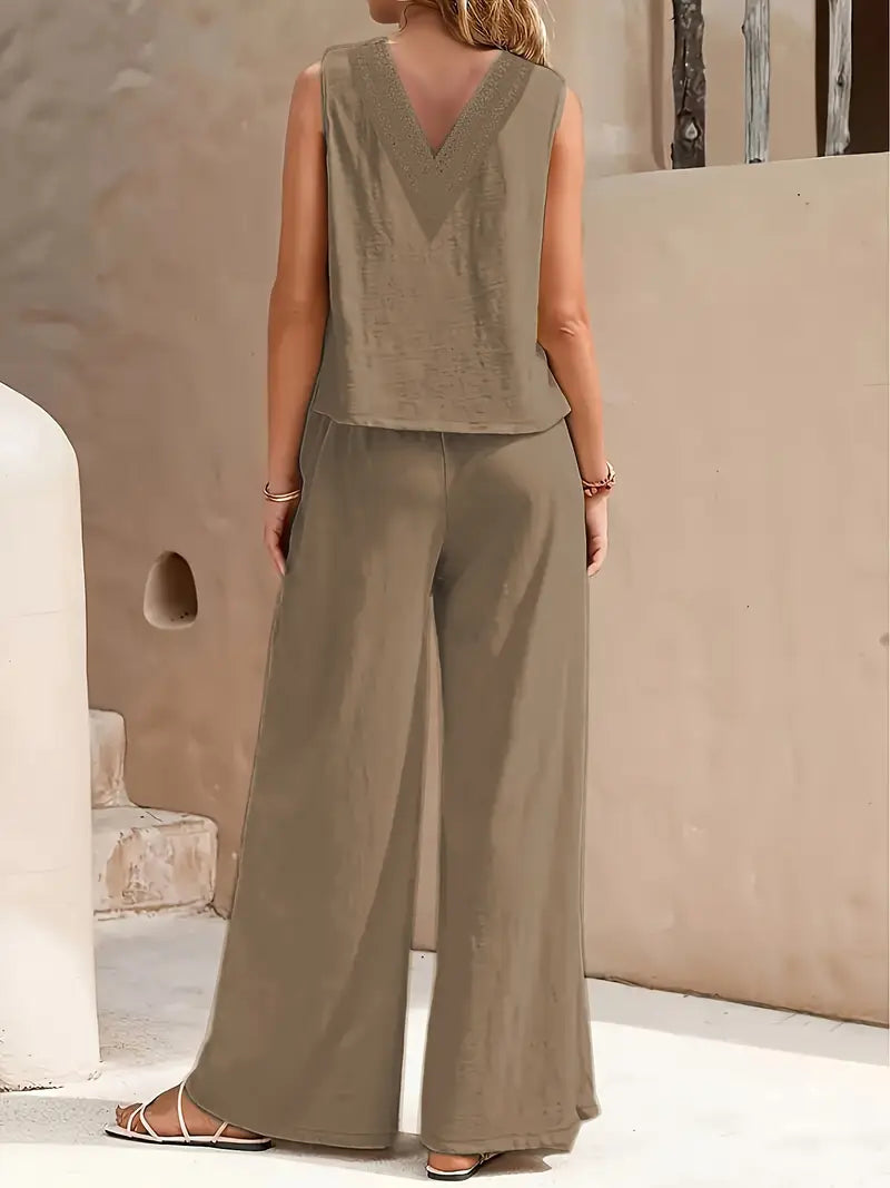 Noressa – Elegante set due pezzi a gamba larga