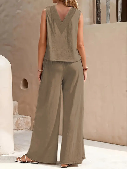 Noressa – Elegante set due pezzi a gamba larga