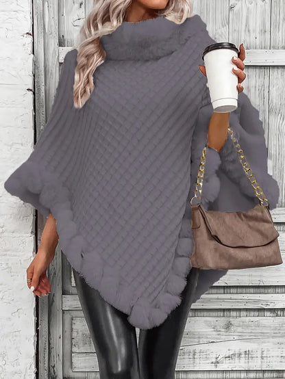 Dahlia – Maglione lavorato a maglia stile poncho