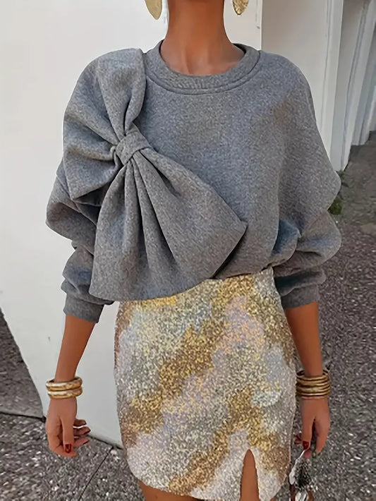 Benia – Maglione elegante con un grande fiocco