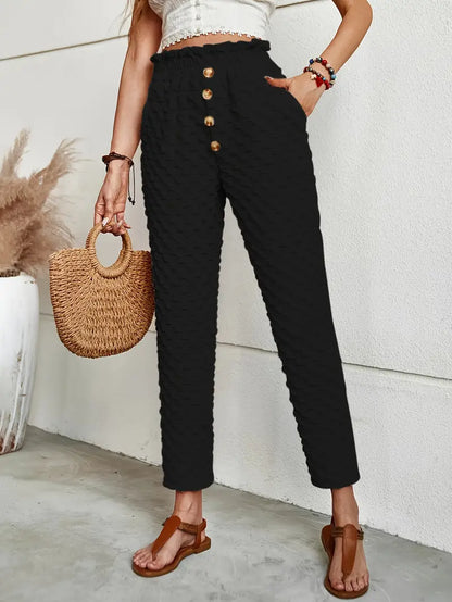 Indah – Pantaloni eleganti con goffratura 3B