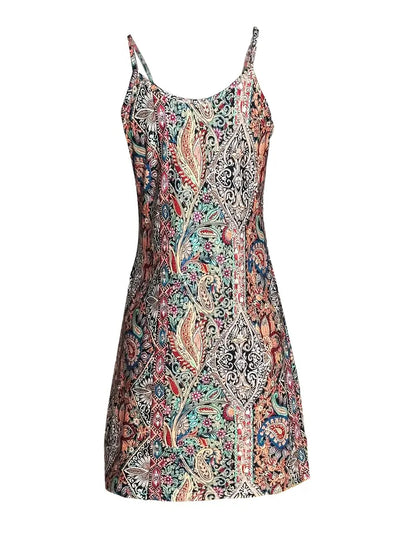 Clarimond – Abito sexy senza maniche con stampa paisley