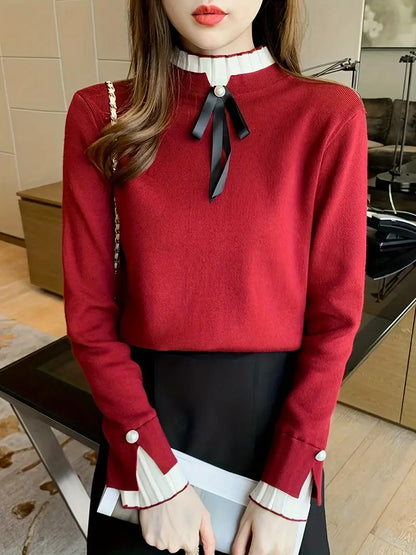 Quinn – Top elegante in cotone con colletto a volant