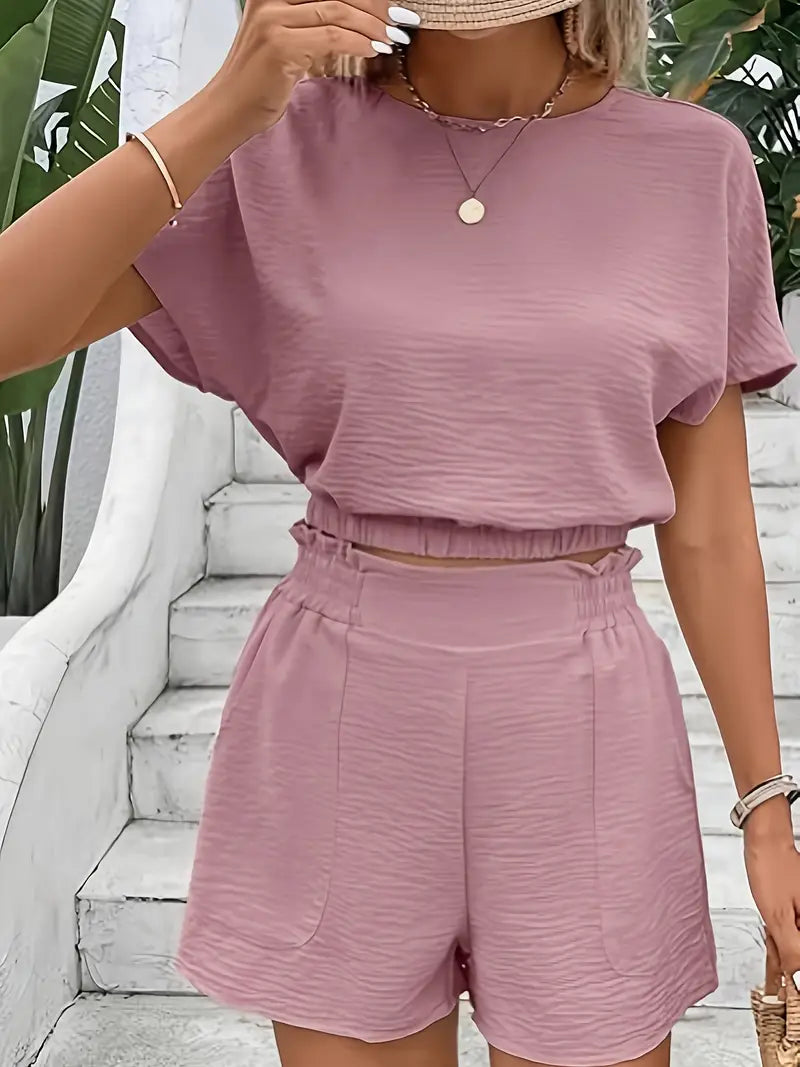 Aminna – Completo elegante composto da top e pantaloncini