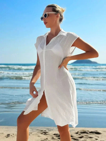 Norienne – Elegante abito da spiaggia in cotone