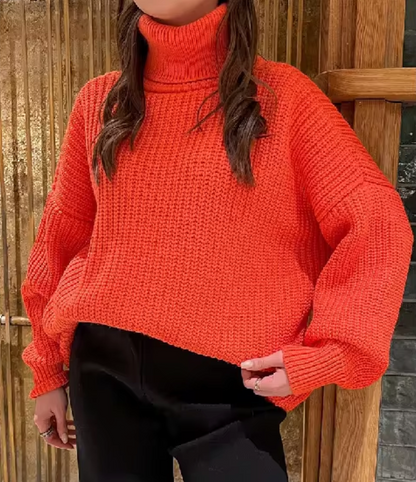 Aloe – Maglione dolcevita oversize lavorato a maglia