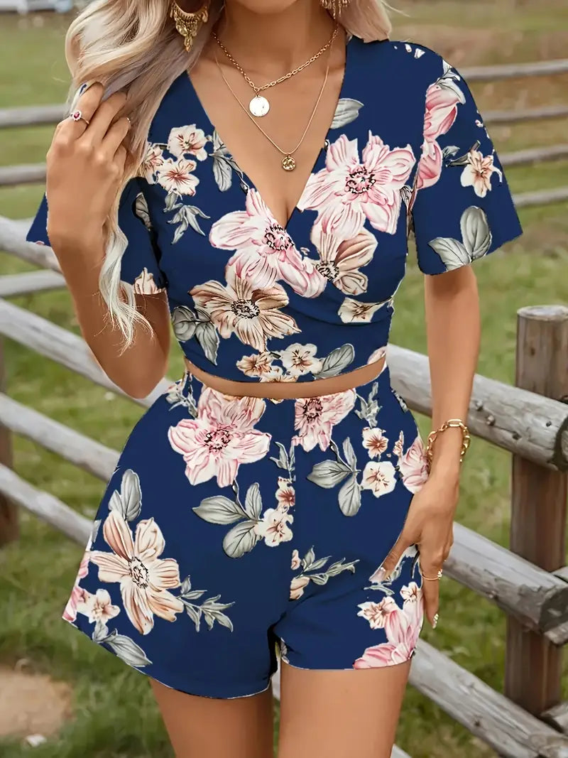 Mianna – Grazioso set da due pezzi con motivo floreale