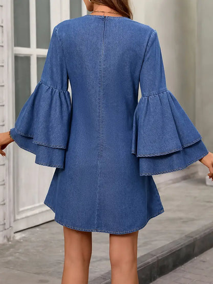 Ottilie – Abito in denim con maniche a campana