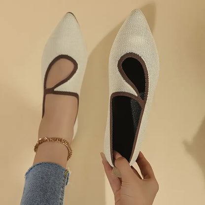 Morvielle – Scarpe basse classiche in due colori con punta affusolata