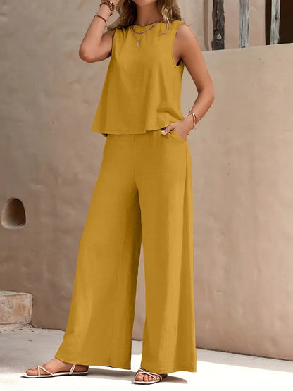 Remy – Elegante completo composto da top senza maniche e pantaloni