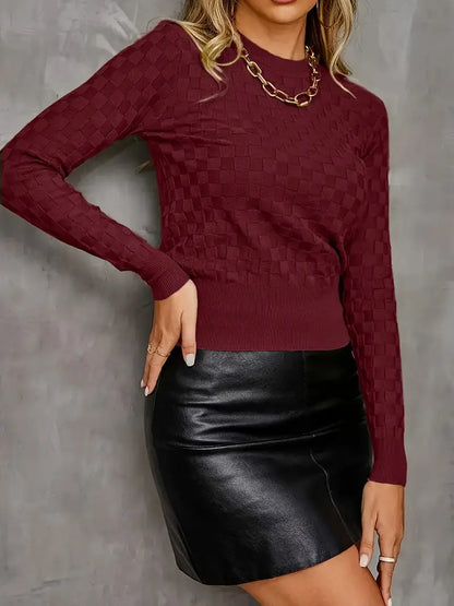 Rita – Maglione in maglia a quadri