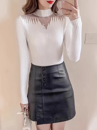 Klea – Top elegante in maglia a coste