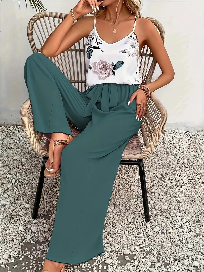 Remila – Elegante set due pezzi con motivo floreale