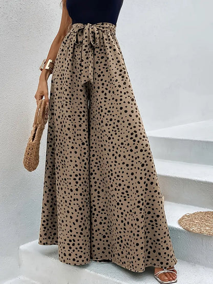 Paoline – Pantaloni a gamba larga eleganti con pois