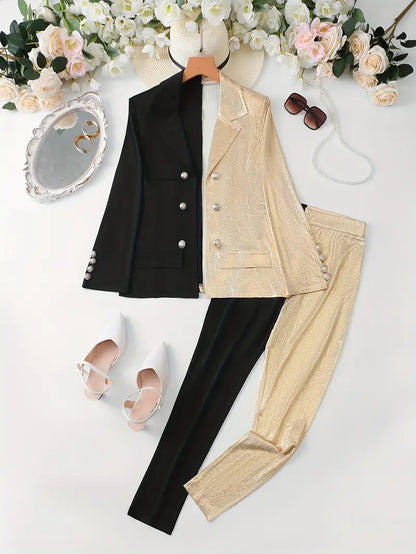 Rei – Elegante set da due pezzi color block