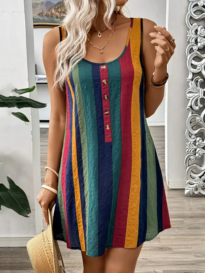 Aishia – Mini abito a righe colorate