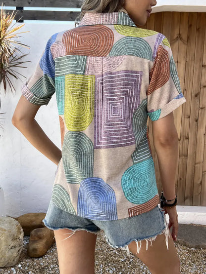 Belladonna – Elegante camicetta multicolore