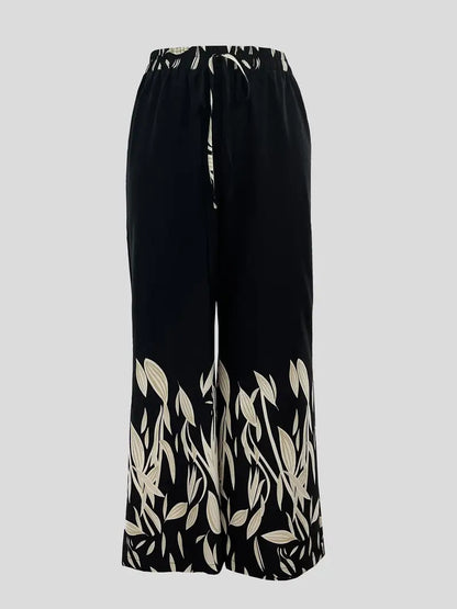 Sinthora – Pantaloni eleganti con gamba larga e stampa