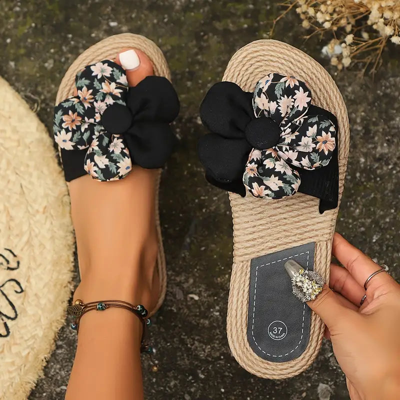 Treice – Espadrillas con fiocco floreale