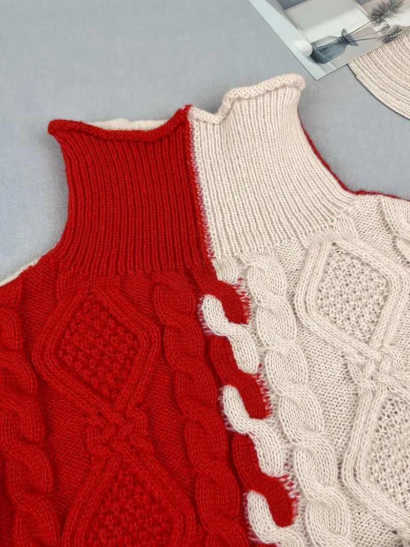 Merla - Maglione dolcevita lavorato a maglia grossa