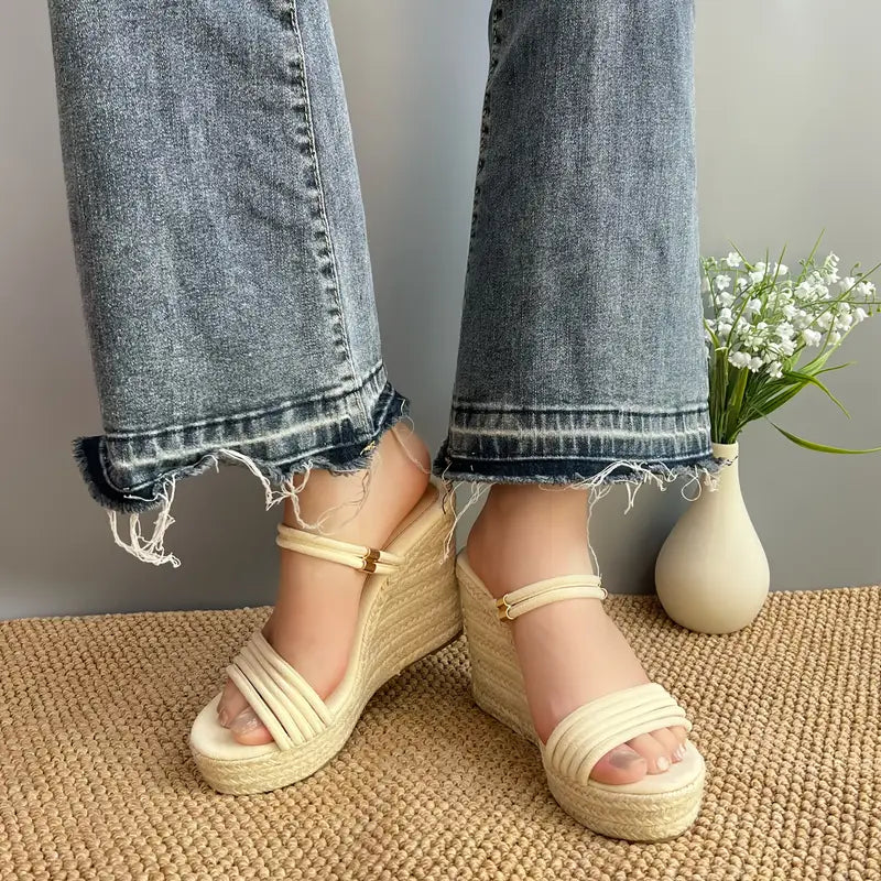 Emila – Sandali con zeppa con doppio cinturino