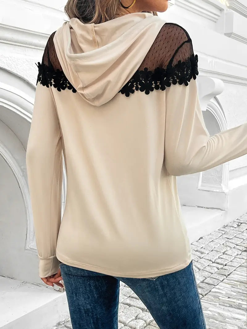 Ila – Felpa con cappuccio elegante in rete