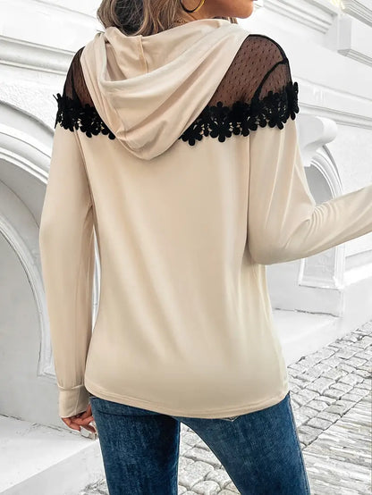 Ila – Felpa con cappuccio elegante in rete