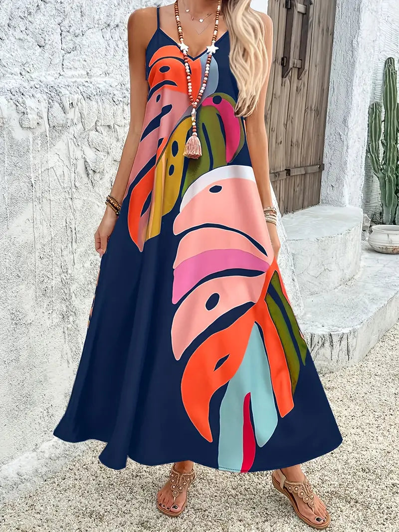 Vixie – Maxi abito luminoso senza maniche