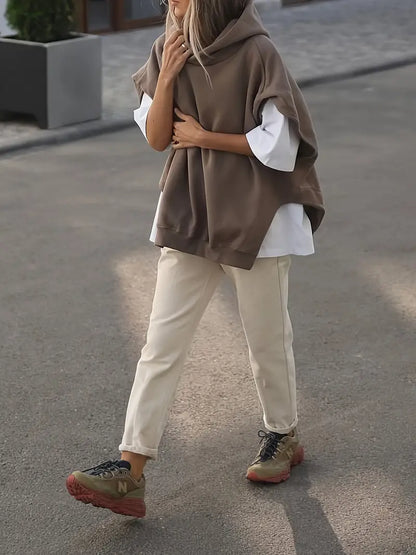 Ditta – Felpa con cappuccio alla moda in cotone