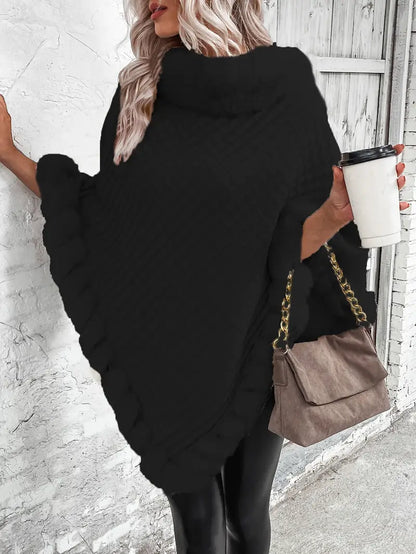 Dahlia – Maglione lavorato a maglia stile poncho