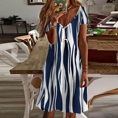 Eryss – Incantevole abito con scollo a V e maniche corte