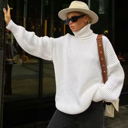 Aloe – Maglione dolcevita oversize lavorato a maglia