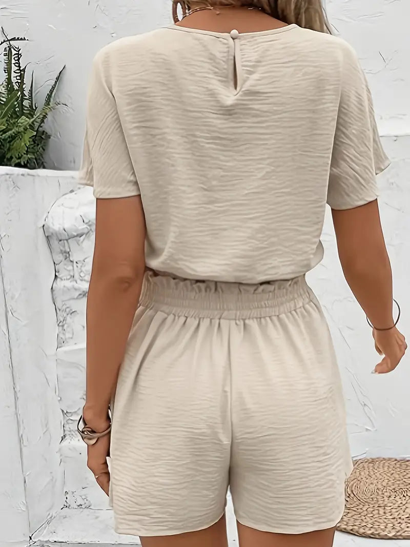 Aminna – Completo elegante composto da top e pantaloncini