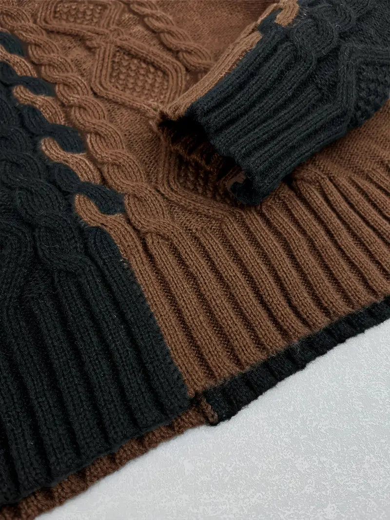 Merla - Maglione dolcevita lavorato a maglia grossa