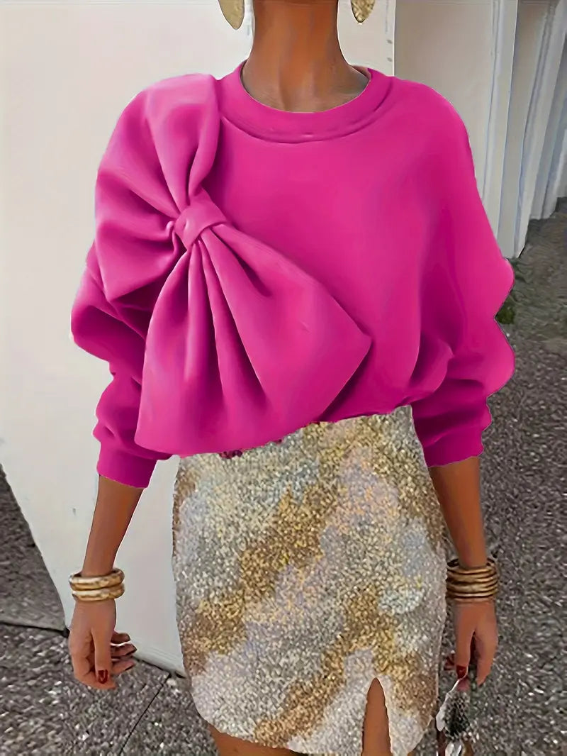 Benia – Maglione elegante con un grande fiocco