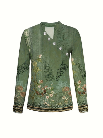 Olivet – Blusa con stampa artistica