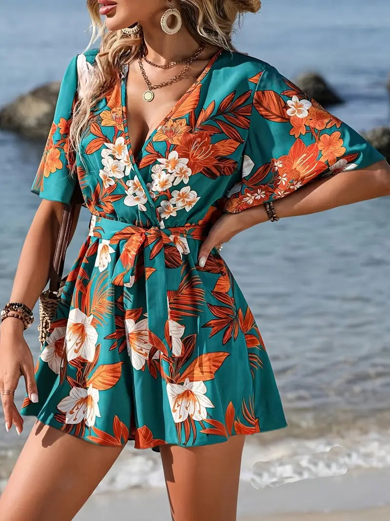 Daneva – Tutina elegante con motivo floreale