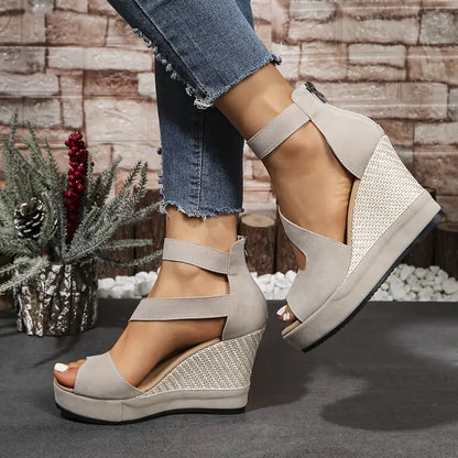 Oriane – Eleganti sandali con zeppa in stile espadrillas