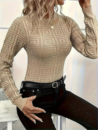 Holga – Elegante top lavorato a maglia con motivo