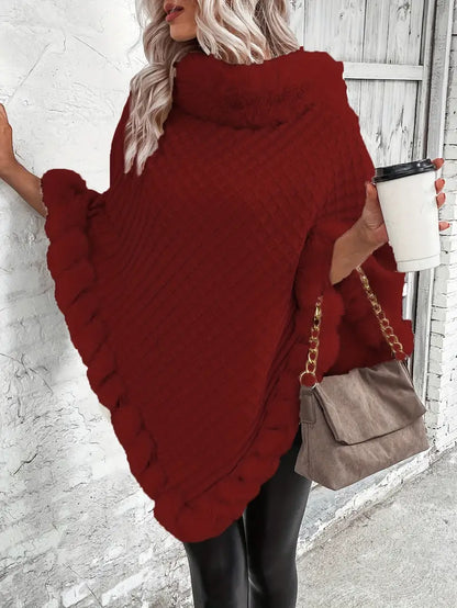 Dahlia – Maglione lavorato a maglia stile poncho