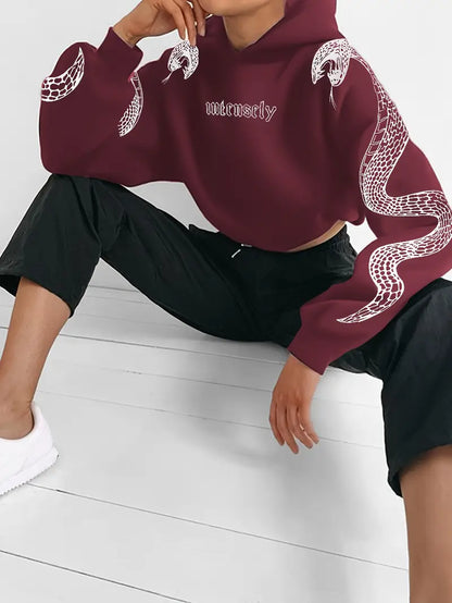 Zuri – Felpa con cappuccio in cotone stampato