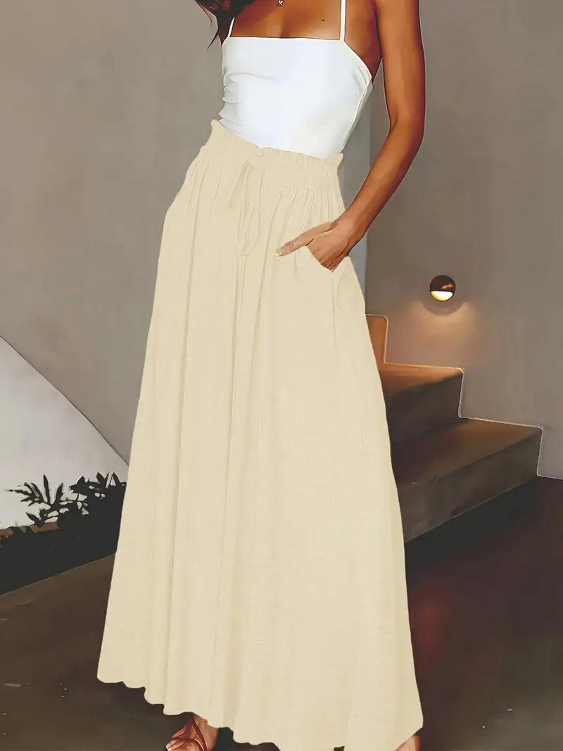 Jewel – Pantaloni palazzo lunghi a gamba larga e vita alta