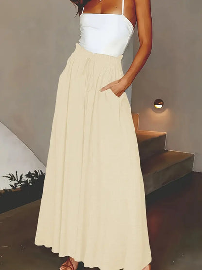 Jewel – Pantaloni palazzo lunghi a gamba larga e vita alta